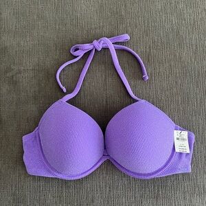 VS PINK Lavender Push Up Swim Top